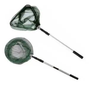 [RIZPICK]간편 휴대 낚시뜨채 삼각 원형 물고기 그물망 뜰채 촘촘한뜰채