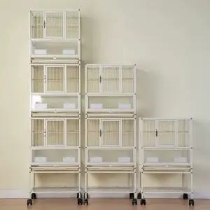 앵무 새장 대형 조류 이동식 케이지 둥지 바퀴 사육장 스테인리스 철제 펫케이지