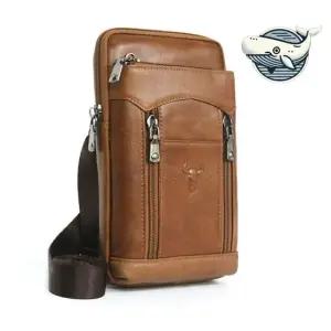 스타일리시한 카라비너 지퍼백팩 다용도 보조가방 남성용크로스백 캐주얼크로스백