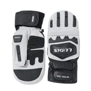 루디스 국가대표 LUPDUG08 화이트 알파인 스키 보드 레이싱 벙어리 방한 가죽 장갑