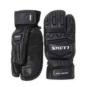 루디스 국가대표 LUPDUG07 블랙 알파인 스키 보드 레이싱 삼지 방한 가죽 장갑