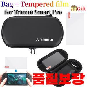 Trimui 스마트 프로 게임 콘솔용 EVA 하드 운반 케이스 강화 유리 필름 보호 방수