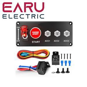 12V 레이싱 카 스타터 로커 스위치 패널  중지 점화 버튼 보트 용 라이트 토글 해양 트럭 자동차 액세서리