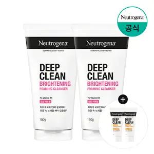 [뉴트로지나][젠틀포밍10gx2개증] 뉴트로지나 딥클린 브라이트닝 포밍 클렌저 150g x2