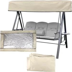 리레 스윙 캐노피 교체 커버 64.57x44.89x5.9인치 포치 탑 방수 방풍 선쉐이드 야외 코트야드 파티오 3