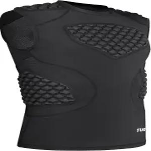 소프트볼 럭비 라크로스용 패드가 있는 TUOYR 남성 축구 패딩 셔츠 야구 가슴 보호대 압박 조끼 성인