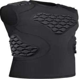 TUOYR 남성 야구 가슴 보호대 축구 패딩 셔츠 압박 조끼 패드 성인 갈비뼈 속옷