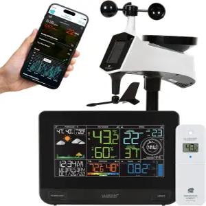 원격 모니터링(400피트 범위) 바람 및 강우 게이지 온도 습도 센서 예측 기능이 있는 라크로스 기술 전문