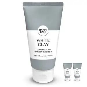 해피바스 화이트 클레이 모공 클렌징폼 150g 3개
