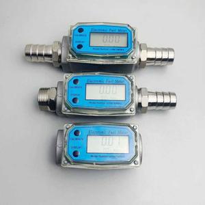 액체 유량계 터빈 수도 게이지 수량계 측정기 디지털 호스 WL 25스테인레스 16MM 스틸