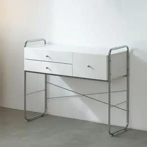 감각적인 화이트 스틸 화장대 100cm TP1111