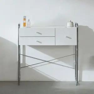 감각적인 화이트 스틸 화장대 80cm TP1108