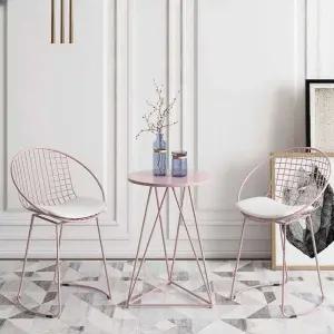 티테이블세트 카페 2인 세트 식탁 메탈 철제 발코니