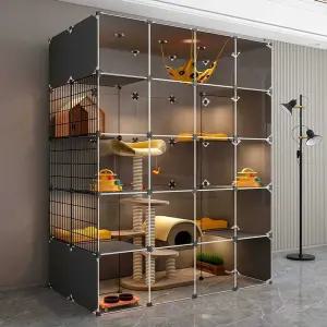 고양이 하우스 동물 카페 투명 케이지 아크릴 대형