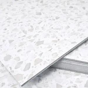 3T 점착식 데코타일 무광 테라조 화이트 그레이 WBTL20