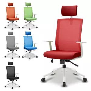 (무료배송) 텐스페이스 국내생산 S-1 올컬러 메쉬 화이트체어 WB901