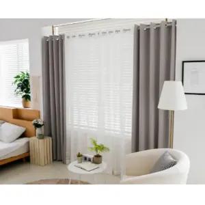 리앤룸 암막 커튼 솔리드 모던체크 연그레이 580X230 BNS