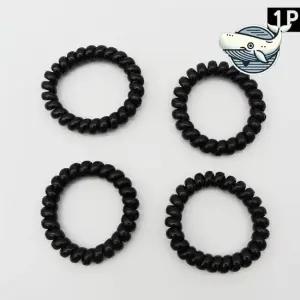 실리콘 스프링 머리끈 블랙 올림머리 헤어띠 여성머리끈 고무머리끈 고무줄머리끈