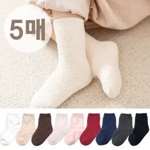 [하프클럽/제이투와이]국산 아동용 유아용 겨울양말 압축수면양말 5PACK