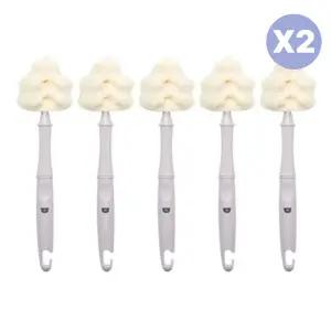 리에또 텀블러 물병 젖꼭지 젖병 세척솔 라벤더 5P X2 BNS