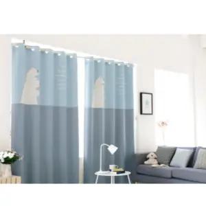 리앤룸 암막 커튼 거실 코코 스칸딕디자인 블루 중형 BNS