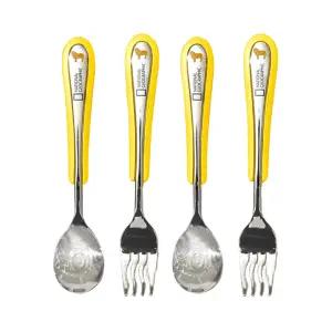 릴팡 유아 스푼 포크 세트 컬리 스텐 사파리 X 2개 BNS