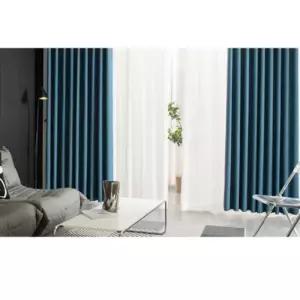 리앤룸 양면 암막 커튼 형상기억 루카스 대형 블루 BNS