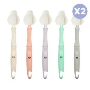 리에또 신생아 젖병 젖꼭지 세척솔 롱 브러쉬 5P X2 BNS