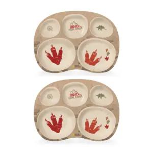 릴팡 어린이 식기 유아 식판 밤부 가정용 다이노 X2 BNS