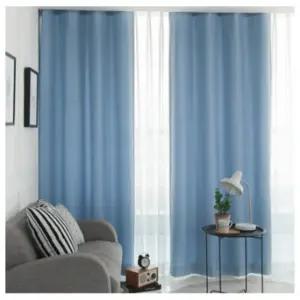 리앤룸 암막 커튼 인테리어 사계절 파스텔 블루 창형 BNS