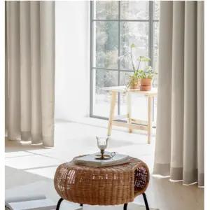 뷰하우스 암막 커튼 핀형 패턴 원톤 라이트그레이 특대형 BNS