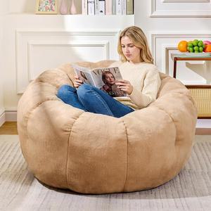 링크로마트 코지 메모리 모피 바닥 사전 빈백 소인 위한 의자 인조 성인을 충전 청소년