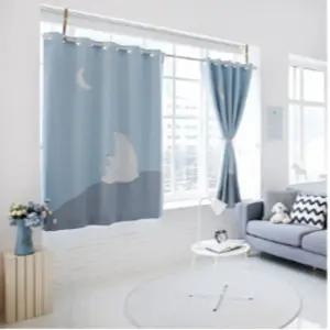 리앤룸 창문 암막 커튼 위니 스칸딕디자인 블루 창형 BNS