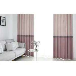 리앤룸 암막 커튼 원룸 레터링 심플스타일 핑크 창형 BNS