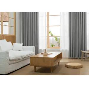 리앤룸 암막 커튼 루카스 형상기억 대형 라이트그레이 BNS