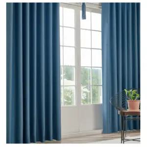 뷰하우스 암막 커튼 안방 핀형 무지 원톤 네이비 대형 BNS
