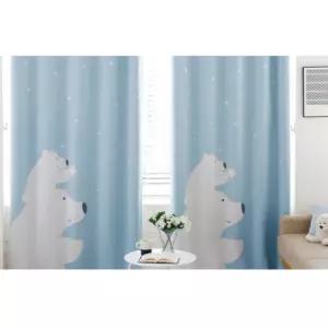 리앤룸 암막 커튼 스칸딕디자인DTP 루이스 블루 창형 BNS