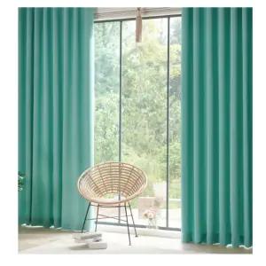 뷰하우스 암막 커튼 핀형 데일리 무지 원톤 민트 특대형 BNS