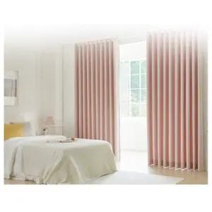 뷰하우스 암막 커튼 양면 아일렛 그레인 특대형 핑크 BNS