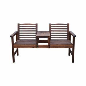 펜션 2인용 의자 등받이 정원용 방부목 옥외