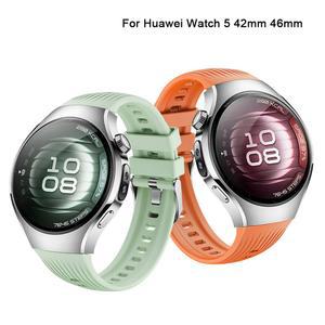 화웨이 워치 5 46MM용 실리콘 스트랩, 42mm용 스포츠 밴드 (틈새 없음)