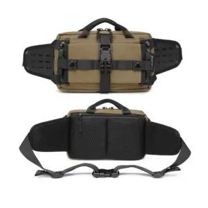 아웃도어 충전 USB 보조 바디백 카키 낚시 등산 가방 남성허리쌕 미니힙색 서바이벌힙색
