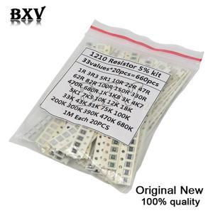 1210 SMD 저항기 키트 모듬 1ohm-1M 옴 5% 33ValuesX 20PCS=660PCS DIY