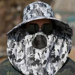 ( )마스크형 챙넓은 자외선차단 사파리모자 낚시모자