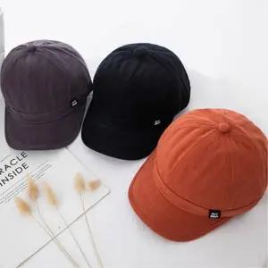캠핑모자 여성 머리작은여자 숏캡 여자야구모자 나들이 챙짧은모자 챙모자