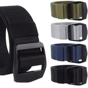 블랙 메탈 버클 남성 캐주얼 벨트 편한 남자 허리띠 군용벨트 등산벨트 작업복벨트