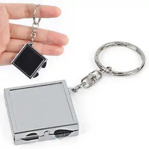 휴대용손거울 열쇠고리 미니 손거울 스텐 양면 사각 작은 화장거울