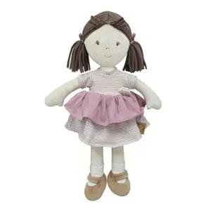 ( )봉제 애착인형 보라원피스 소녀 인형 놀이 옷입히기