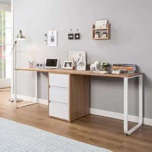 [더젠] 조이101 2000트윈책상세트2(1000철재상판 2개/400 3단서랍장)