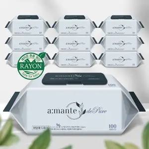 [T쇼페] 대용량 50gsm 아기물티슈 엠보싱 캡형 100매 10팩